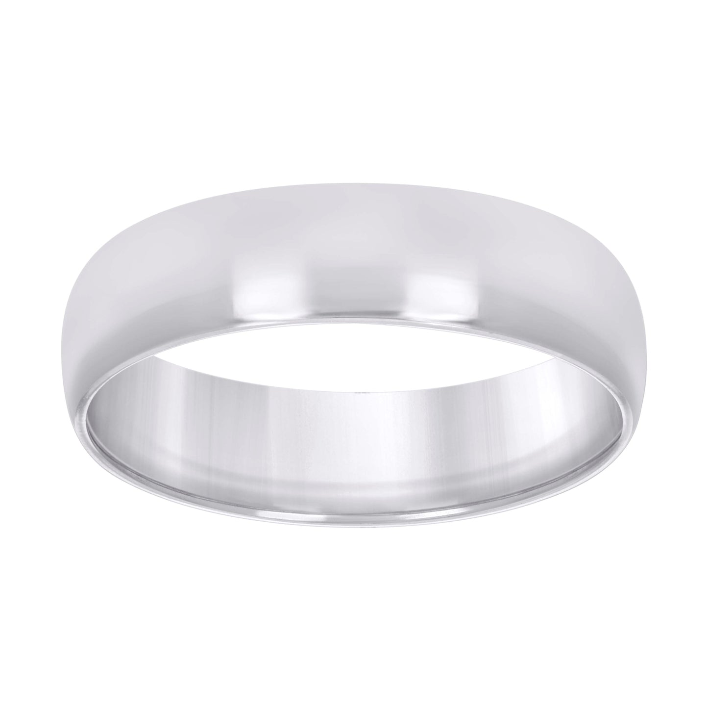 Sterling Silver Rhodium Plated Women's Comfort Fit Bridal Anniversary Engagement Wedding Band Ring