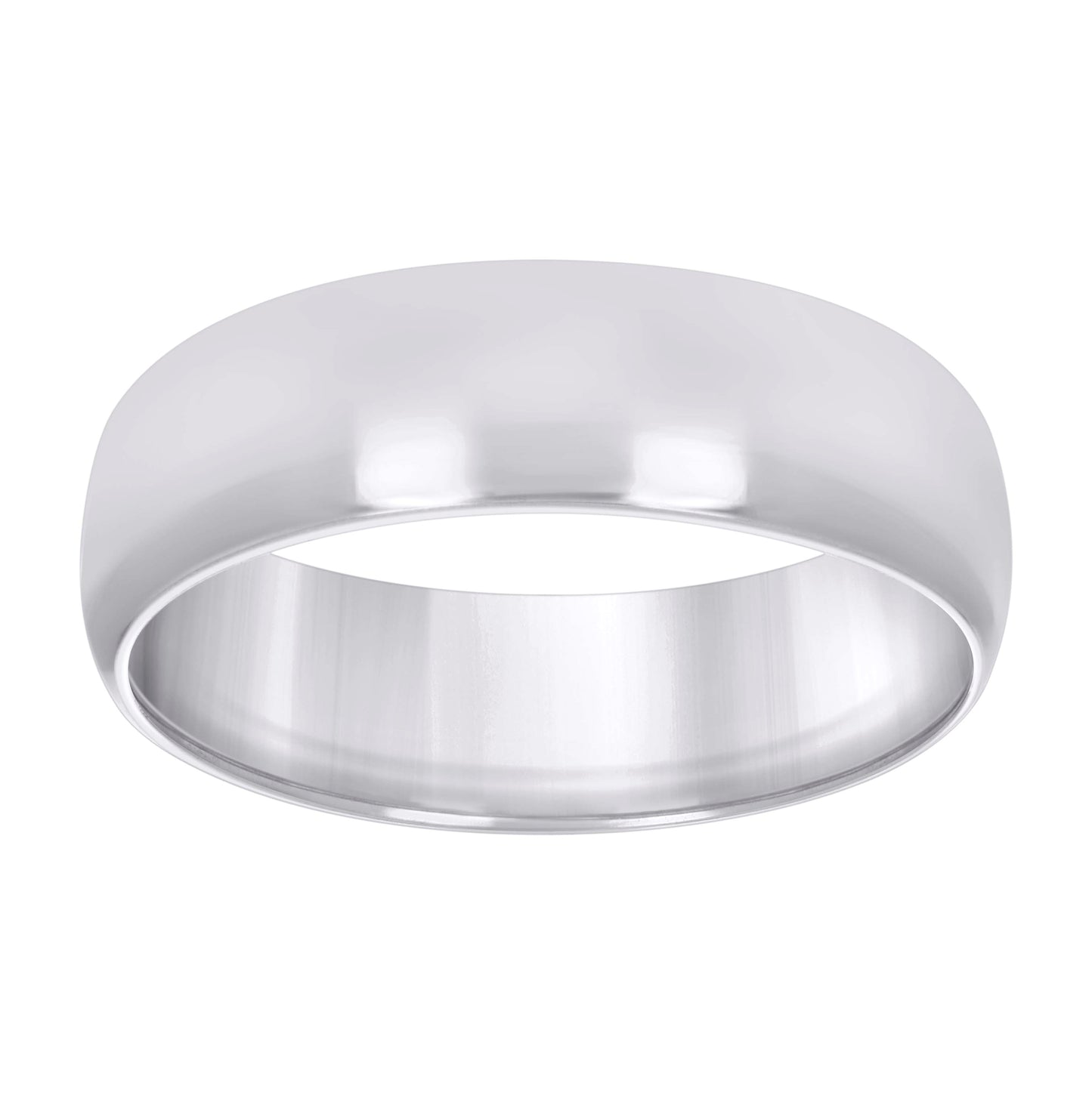 Sterling Silver Rhodium Plated Women's Comfort Fit Bridal Anniversary Engagement Wedding Band Ring