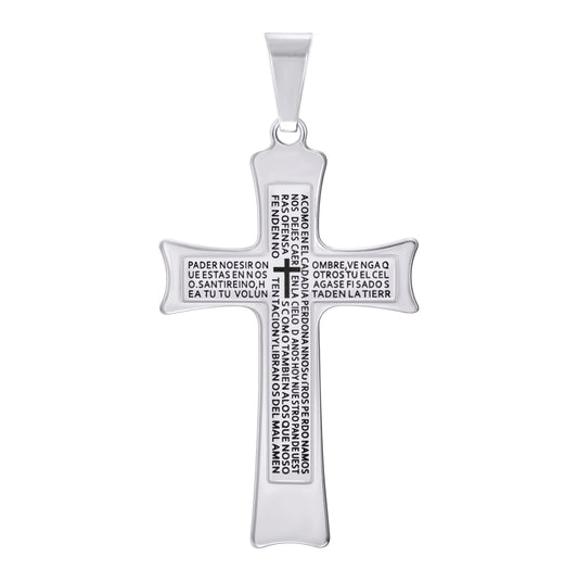Stainless Steel Or Yellow Tone Or Black-tone Mens Cross Religious Charm Pendant