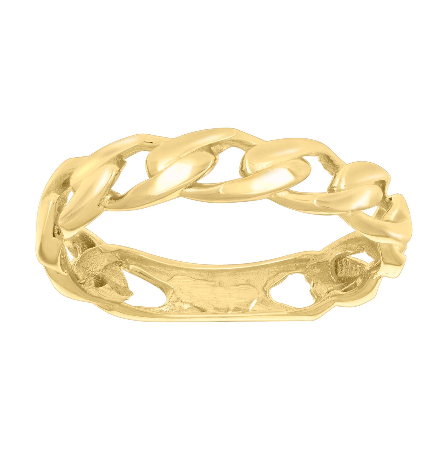 14K Yellow Gold Mens Fashion Ring