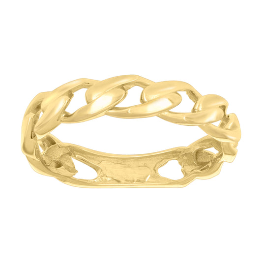 14K Yellow Gold Mens Fashion Ring