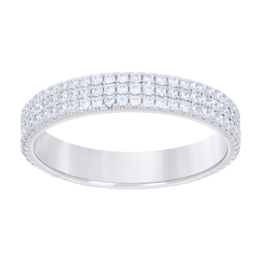 Sterling Silver Mens Moissanite Fashion Bridal Anniversary Engagement Wedding Band Ring