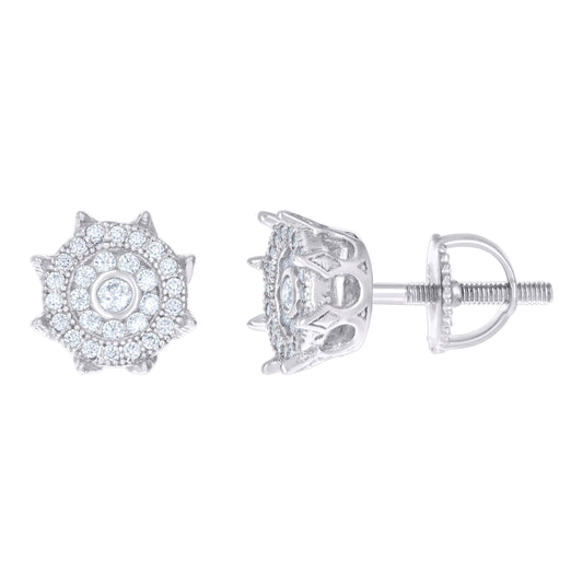 Sterling Silver Or Yellow-tone Womens 0.34ct Moissanite Fashion Stud Earrings