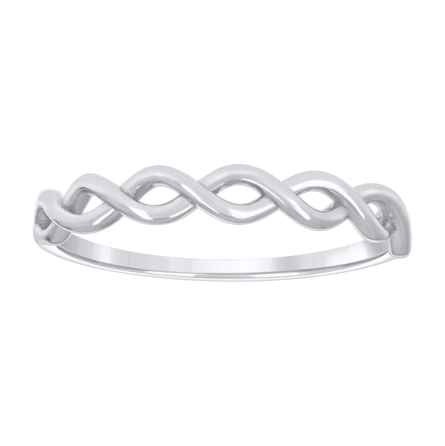 Sterling Silver Womens Infinity Love Bridal Anniversary Wedding Engagement Band Ring Sizes 5 - 9