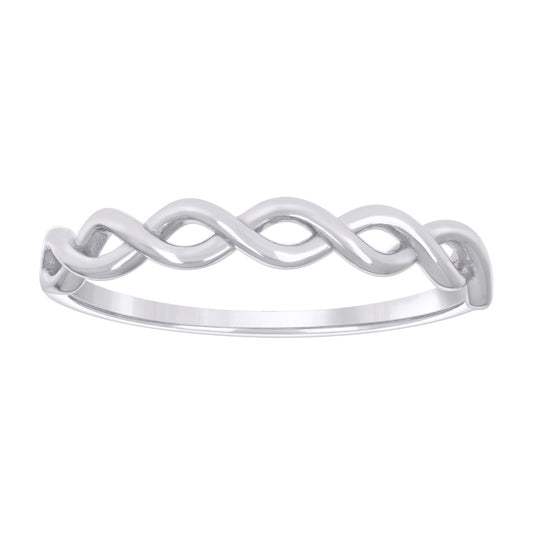 Sterling Silver Womens Infinity Love Bridal Anniversary Wedding Engagement Band Ring Sizes 5 - 9