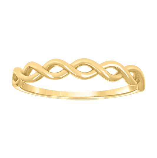 Sterling Silver Yellow-tone Women's Infinity Love Bridal Anniversary Wedding Engagement Band Ring