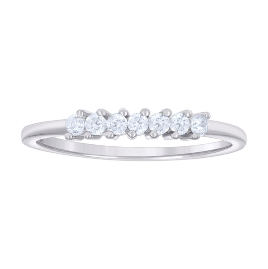 Sterling Silver Women's Cubic-Zirconia Bridal Anniversary Engagement Wedding Ring