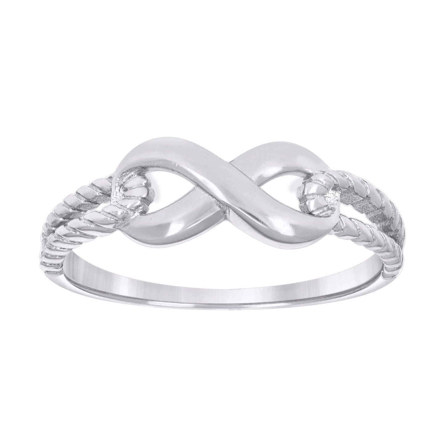 Sterling Silver Womens Infinity Love Bridal Anniversary Wedding Engagement Band Ring