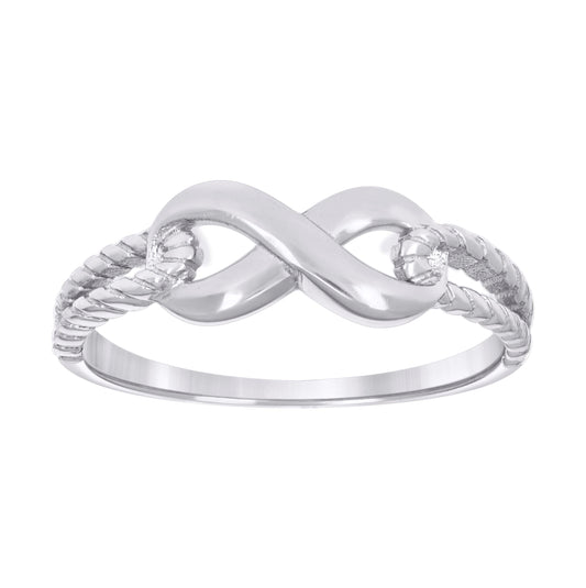 Sterling Silver Womens Infinity Love Bridal Anniversary Wedding Engagement Band Ring