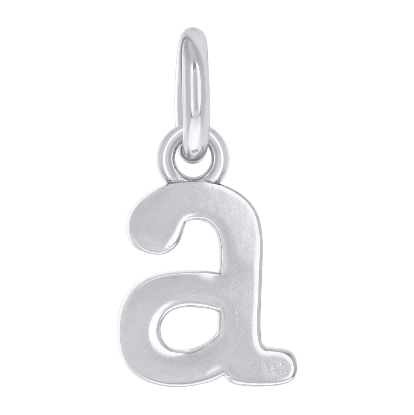 Sterling Silver Unisex Initial Small Alphabet Charm Pendant