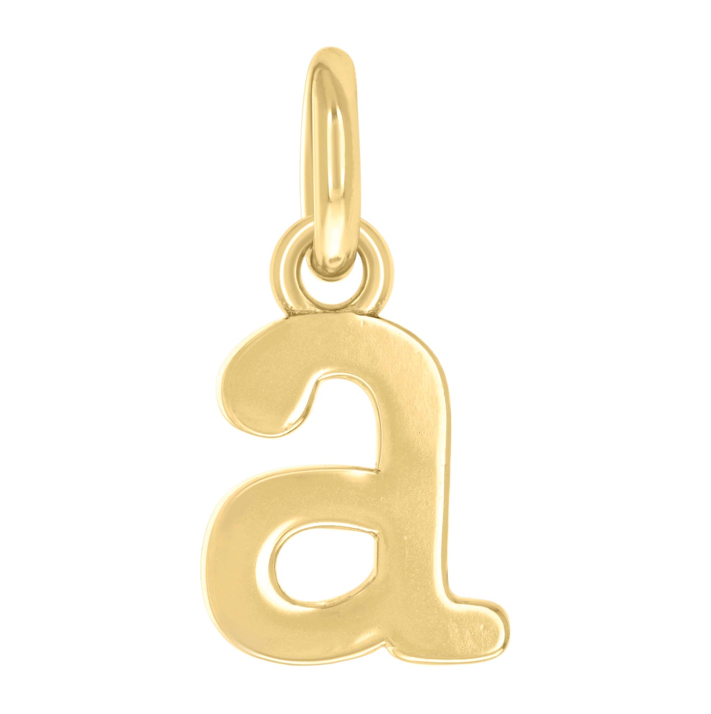 Sterling Silver Unisex Initial Small Alphabet Charm Pendant