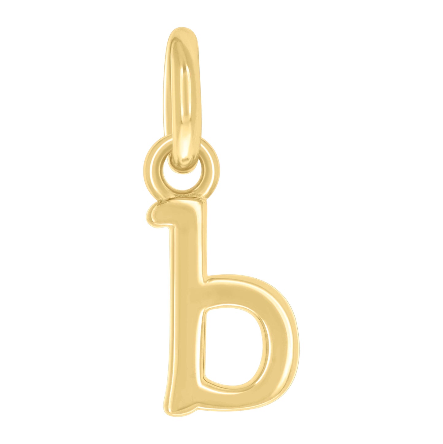 Sterling Silver Unisex Initial Small Alphabet Charm Pendant
