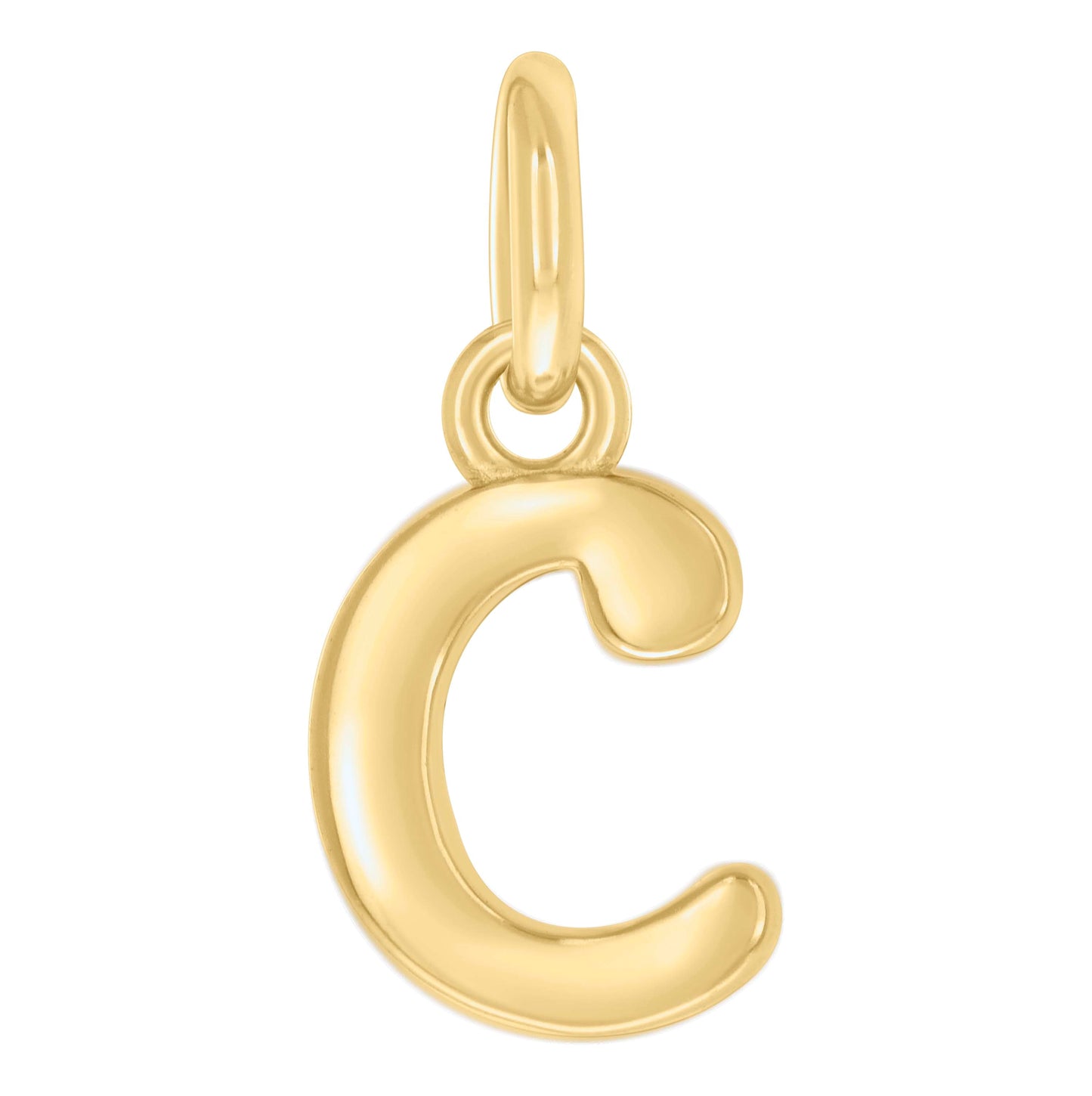 Sterling Silver Unisex Initial Small Alphabet Charm Pendant