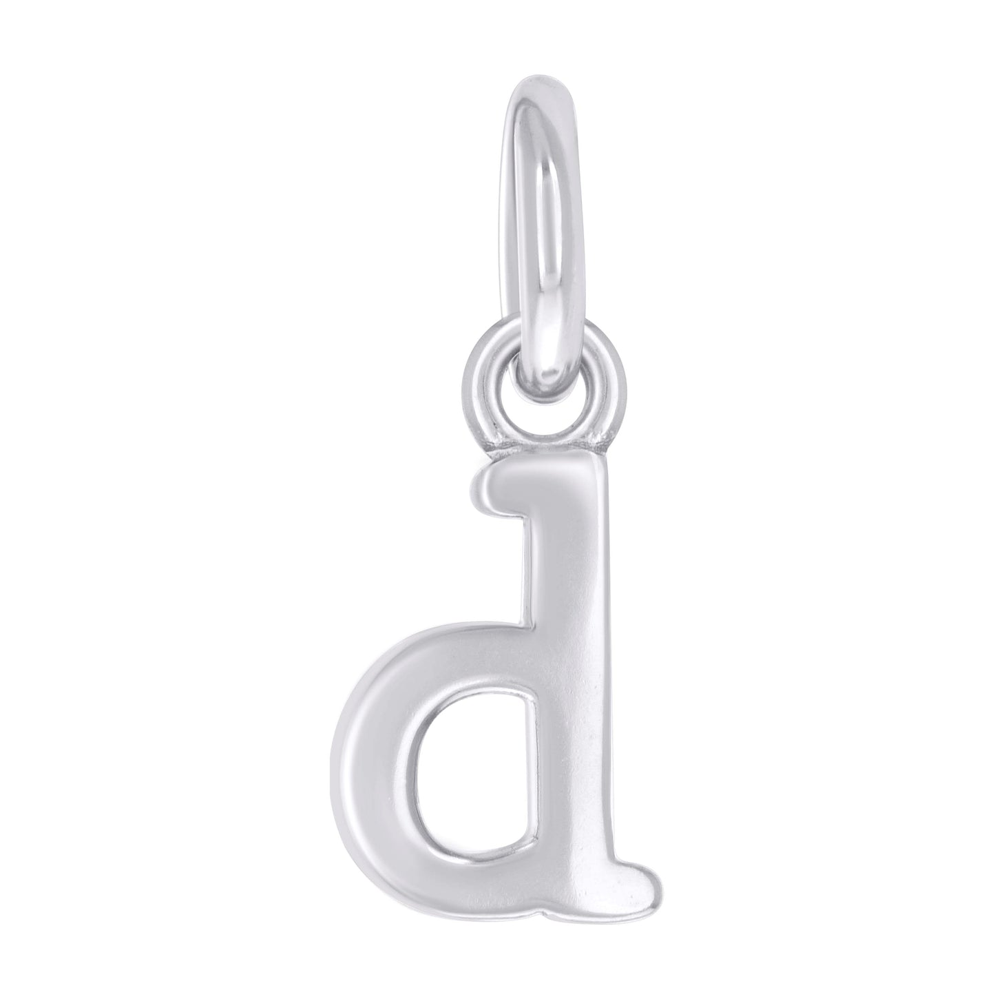 Sterling Silver Unisex Initial Small Alphabet Charm Pendant