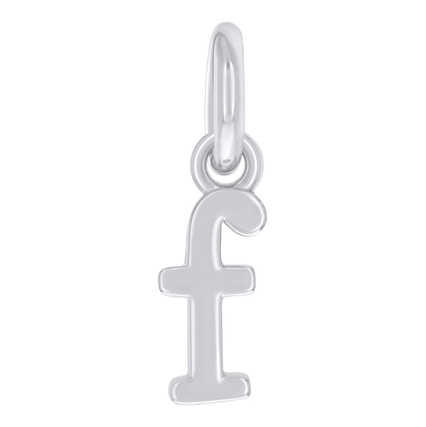 Sterling Silver Unisex Initial Small Alphabet Charm Pendant