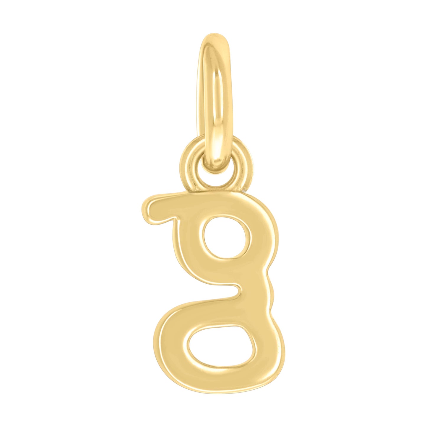 Sterling Silver Unisex Initial Small Alphabet Charm Pendant