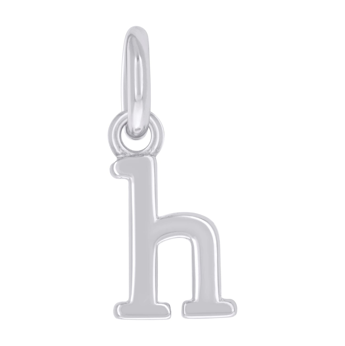 Sterling Silver Unisex Initial Small Alphabet Charm Pendant