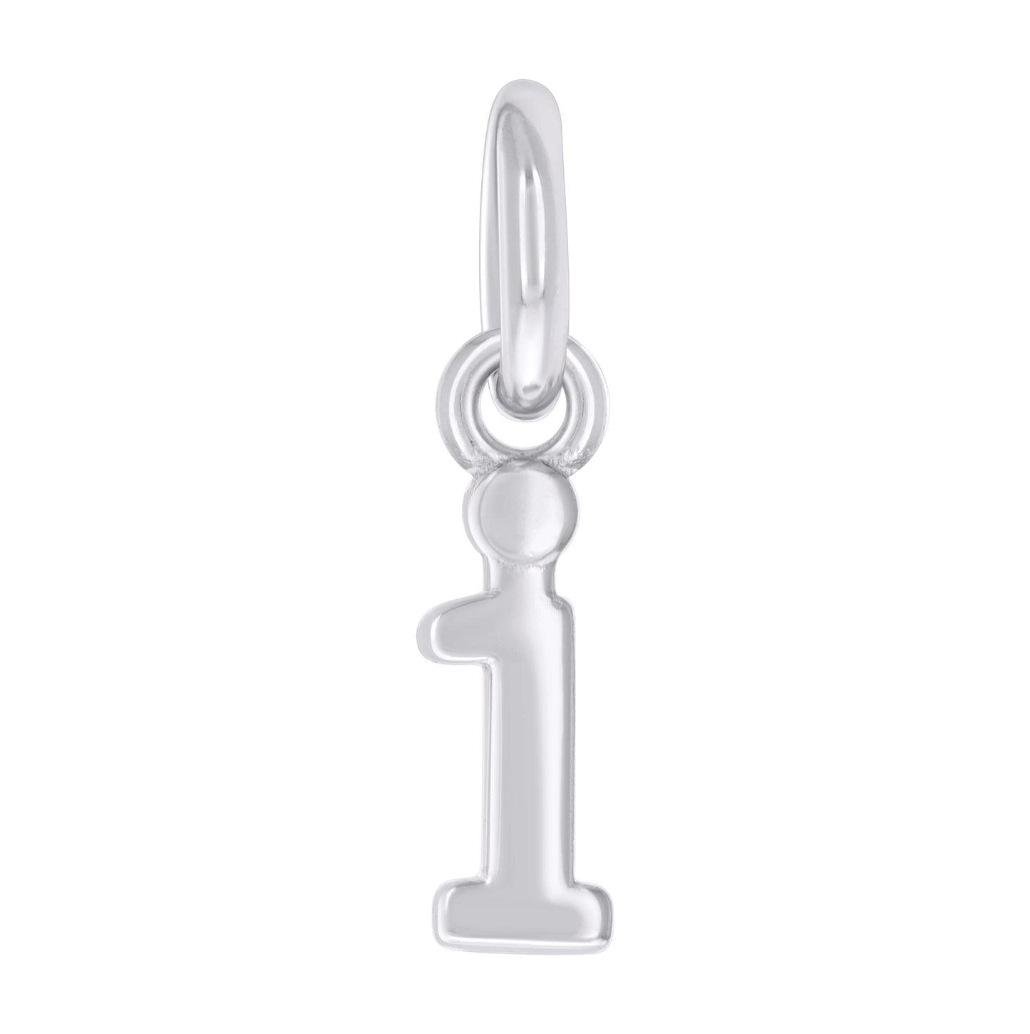 Sterling Silver Unisex Initial Small Alphabet Charm Pendant