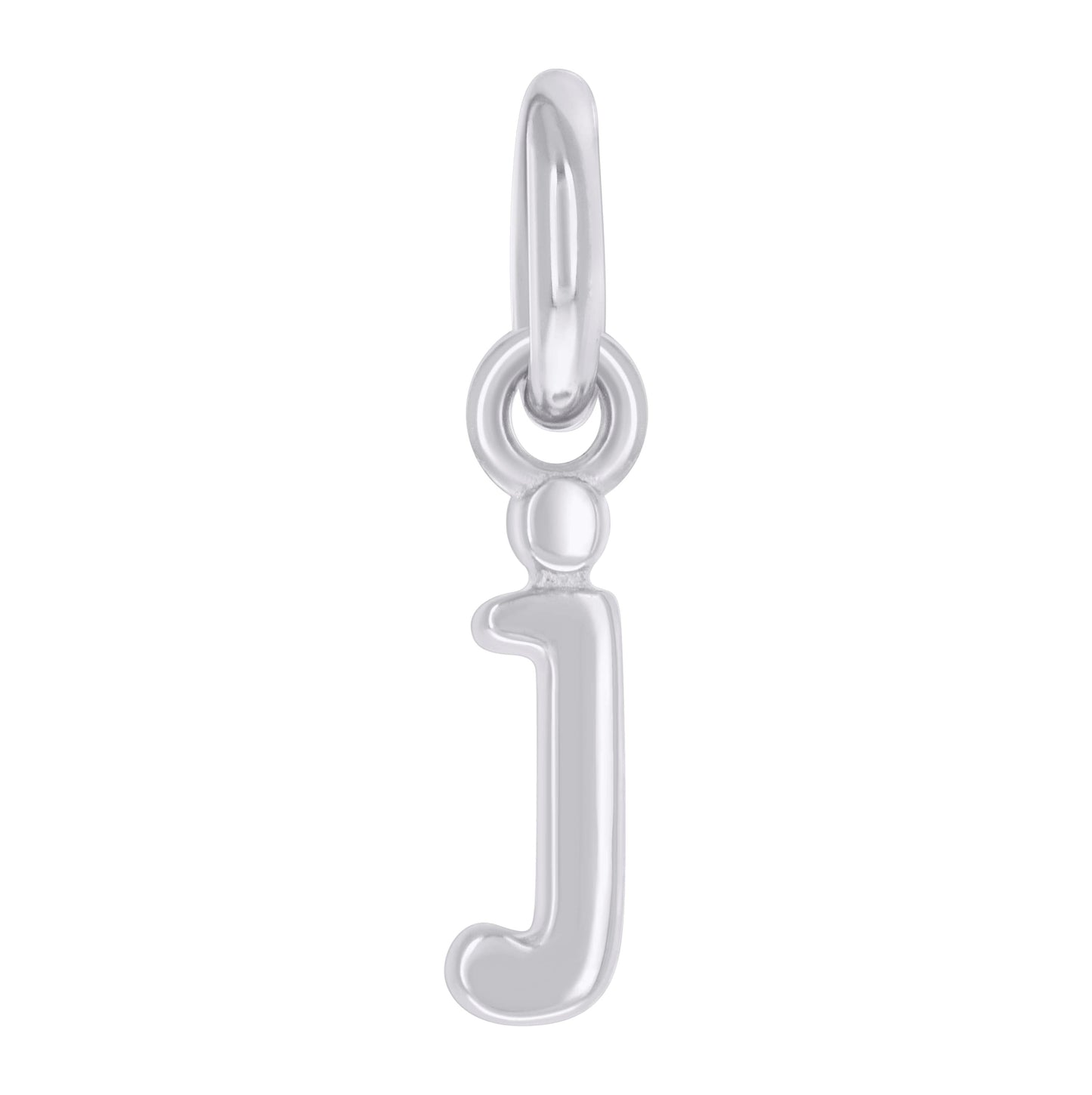 Sterling Silver Unisex Initial Small Alphabet Charm Pendant