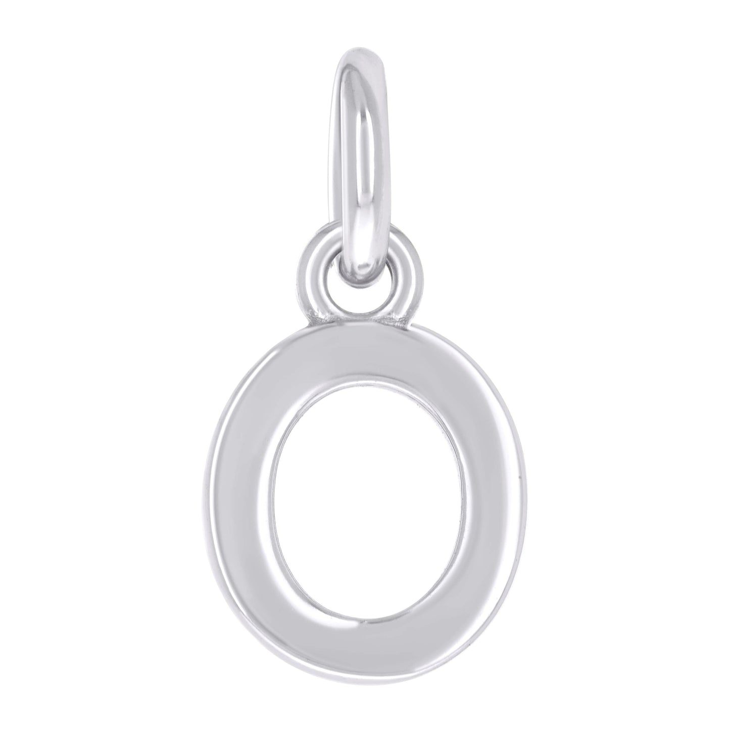 Sterling Silver Unisex Initial Small Alphabet Charm Pendant