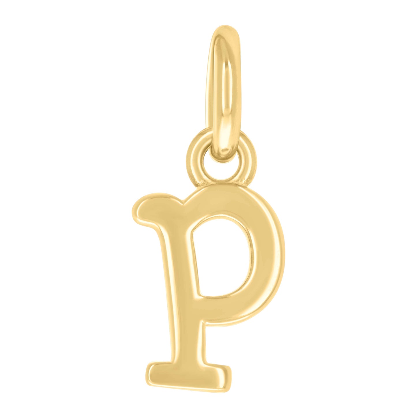 Sterling Silver Unisex Initial Small Alphabet Charm Pendant