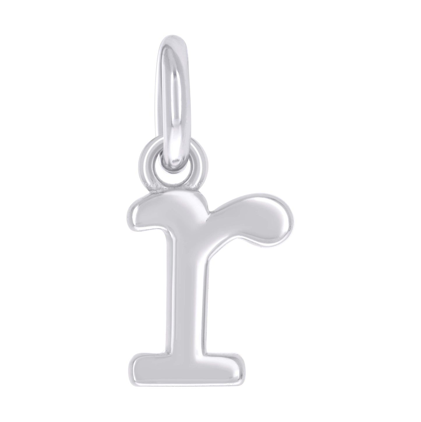 Sterling Silver Unisex Initial Small Alphabet Charm Pendant