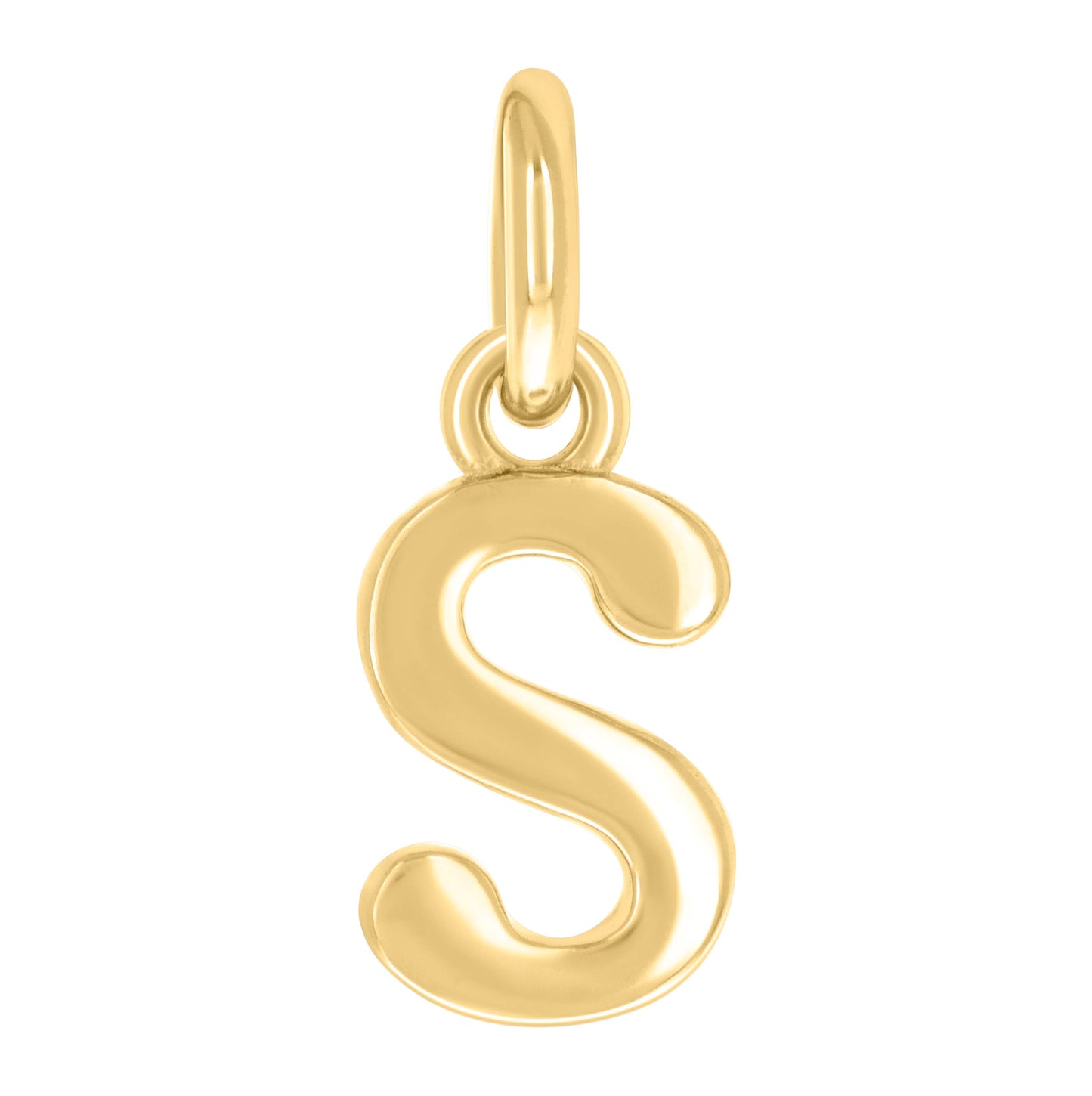 Sterling Silver Unisex Initial Small Alphabet Charm Pendant