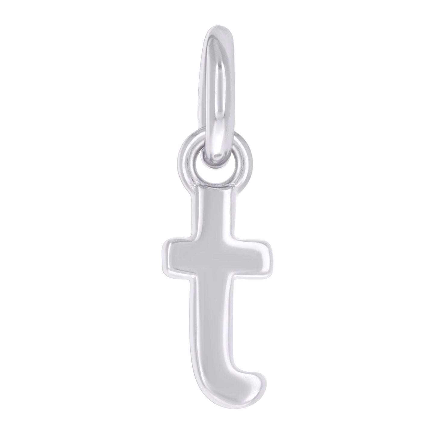 Sterling Silver Unisex Initial Small Alphabet Charm Pendant