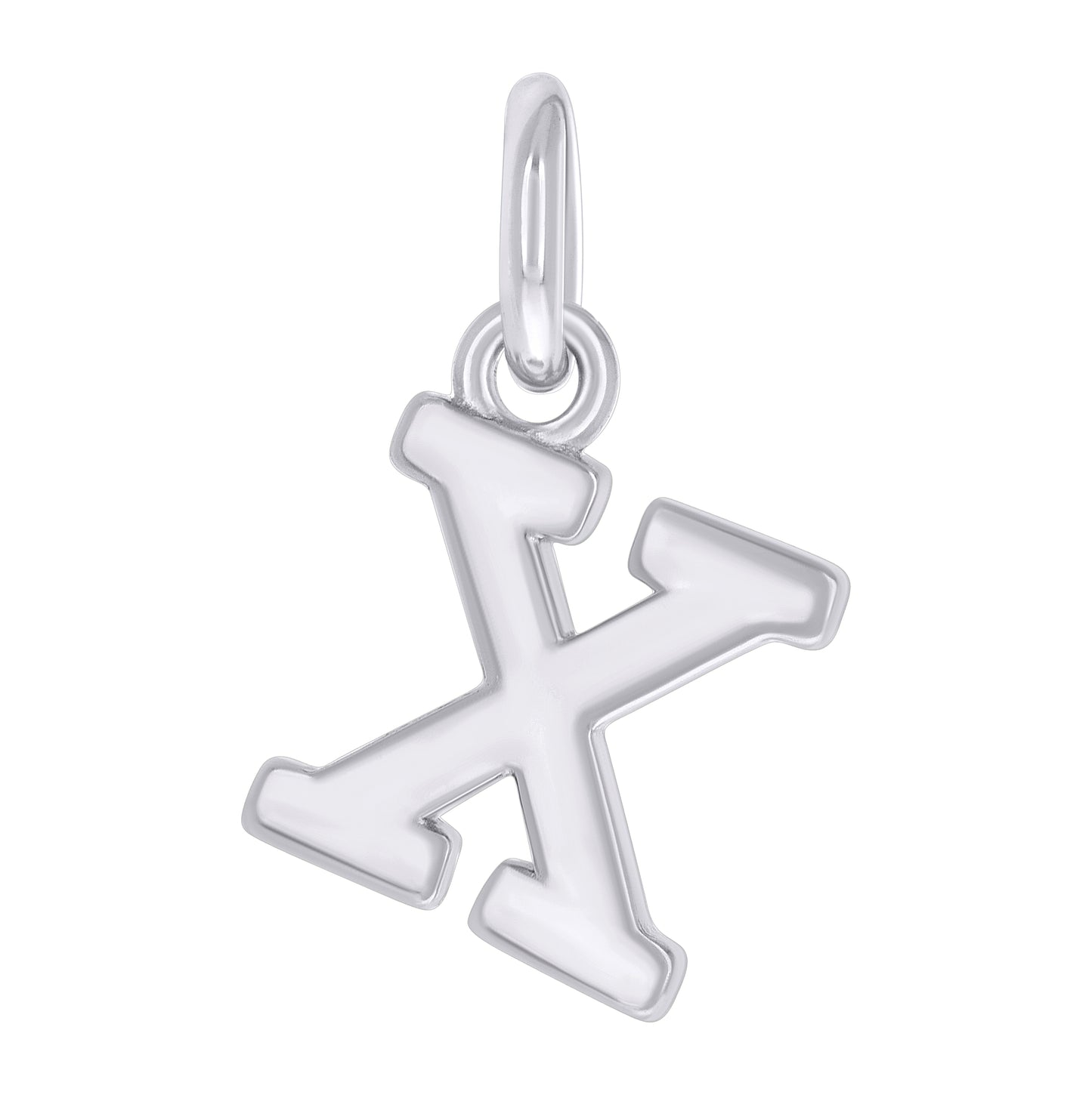 Sterling Silver Unisex Initial Small Alphabet Charm Pendant