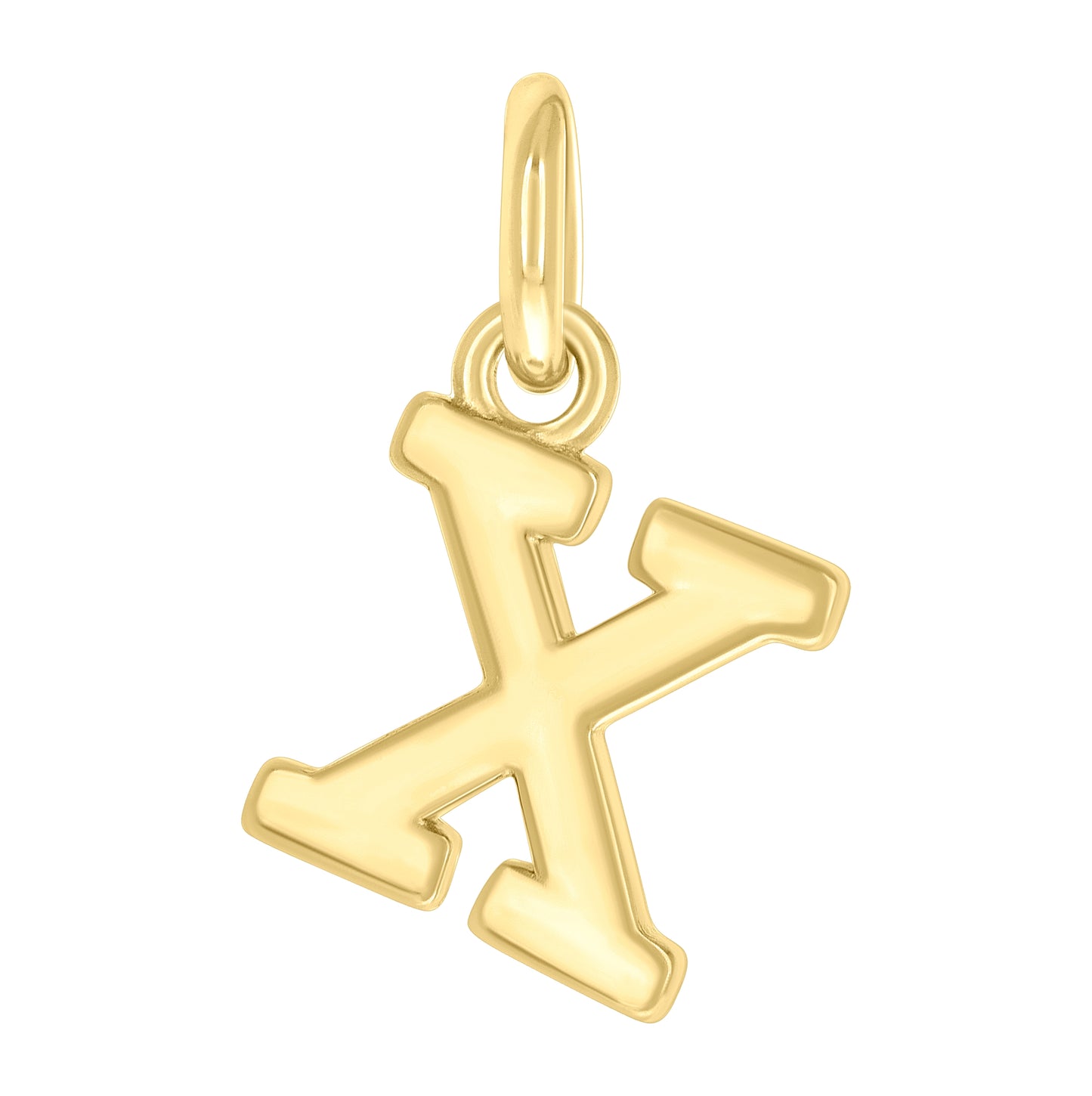 Sterling Silver Unisex Initial Small Alphabet Charm Pendant