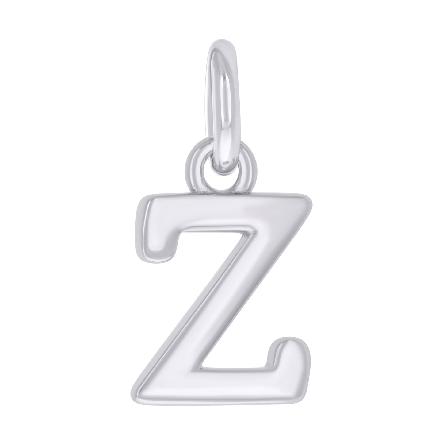 Sterling Silver Unisex Initial Small Alphabet Charm Pendant