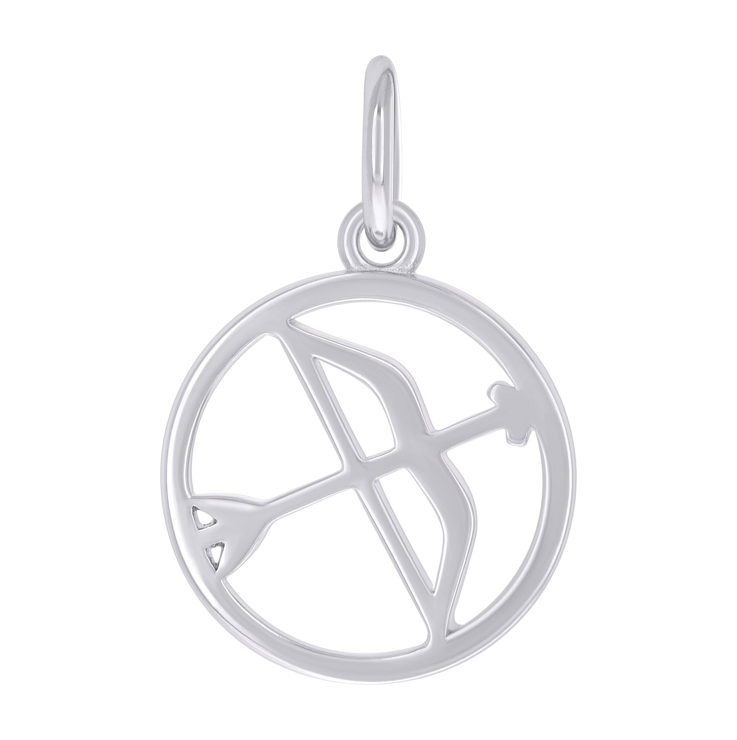 Sterling Silver Unisex Sagittarius Zodiac Sign Charm Pendant