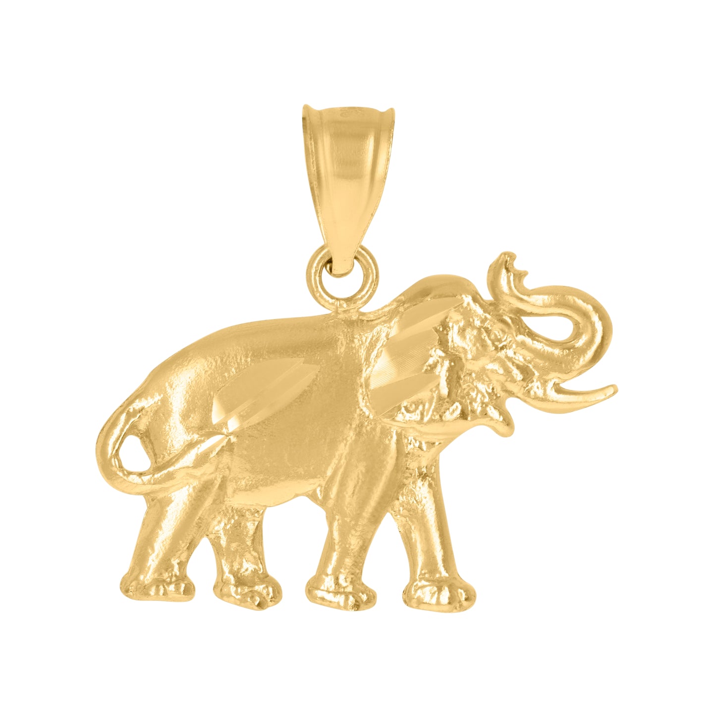 10K Yellow Gold Mens Jesus Crucifix Religious Charm Pendant