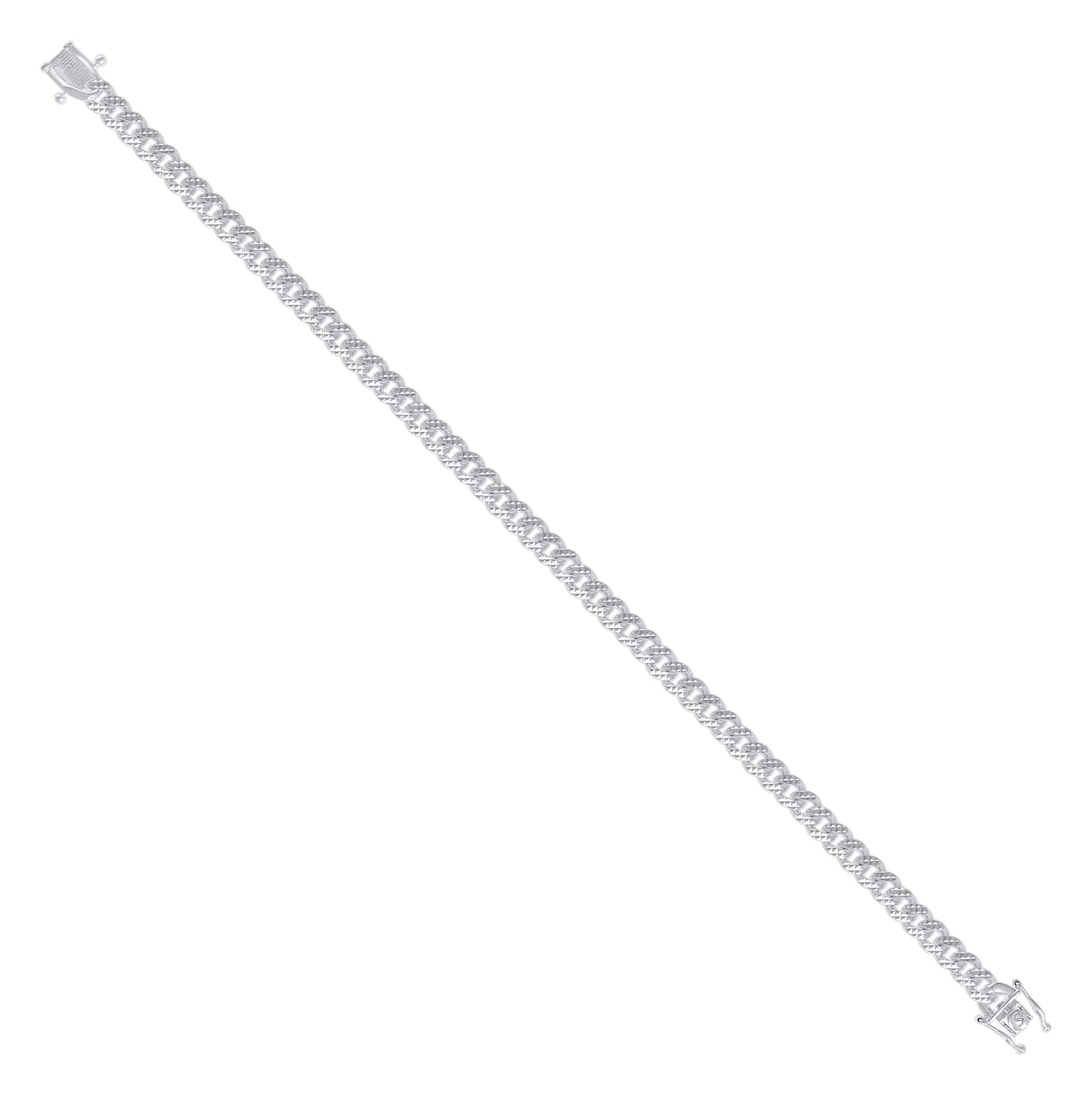 Sterling Silver Or Rhodium Plated Solid Miami Cuban Pyramid Chain