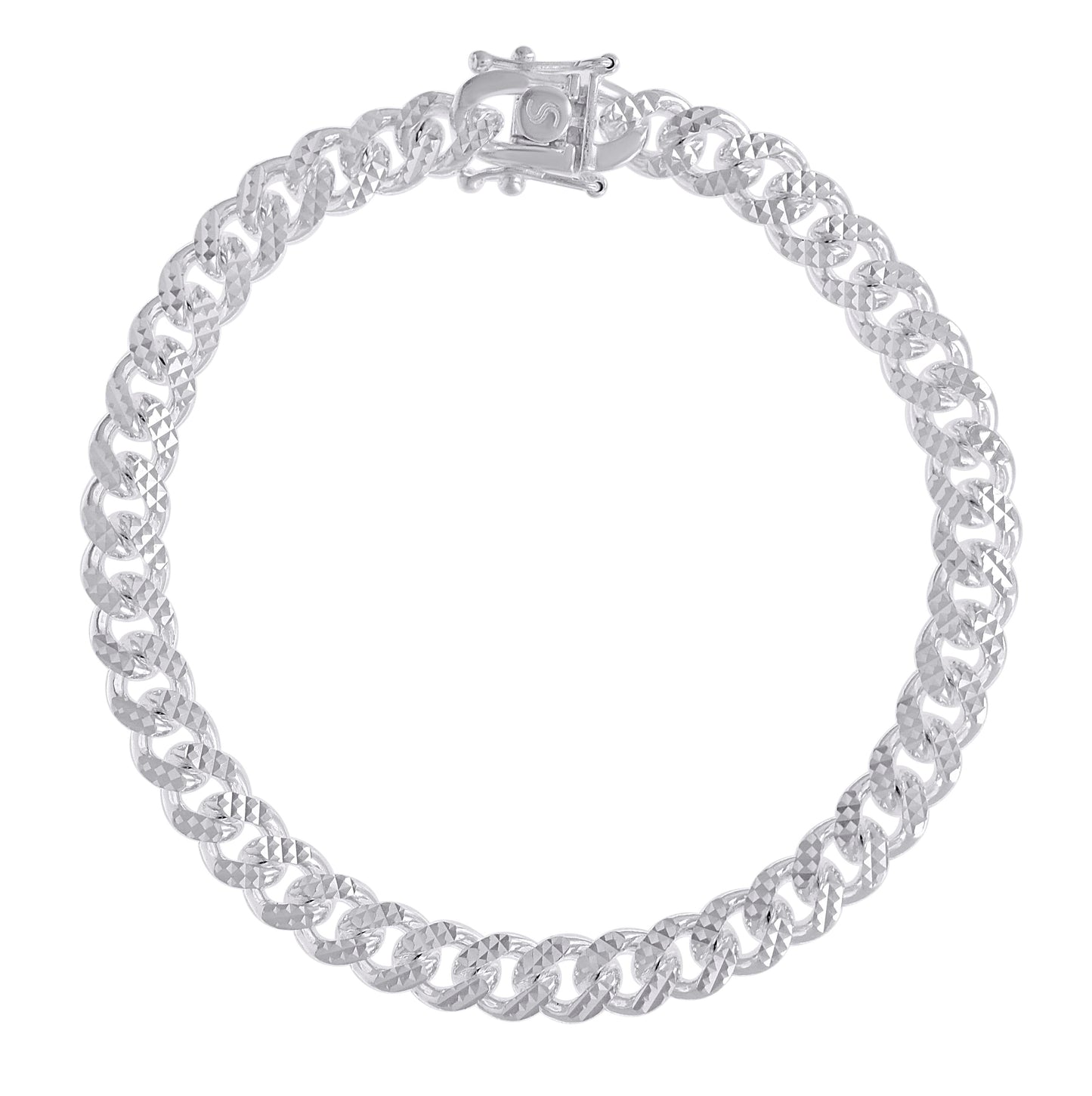Sterling Silver Or Rhodium Plated Solid Miami Cuban Pyramid Chain