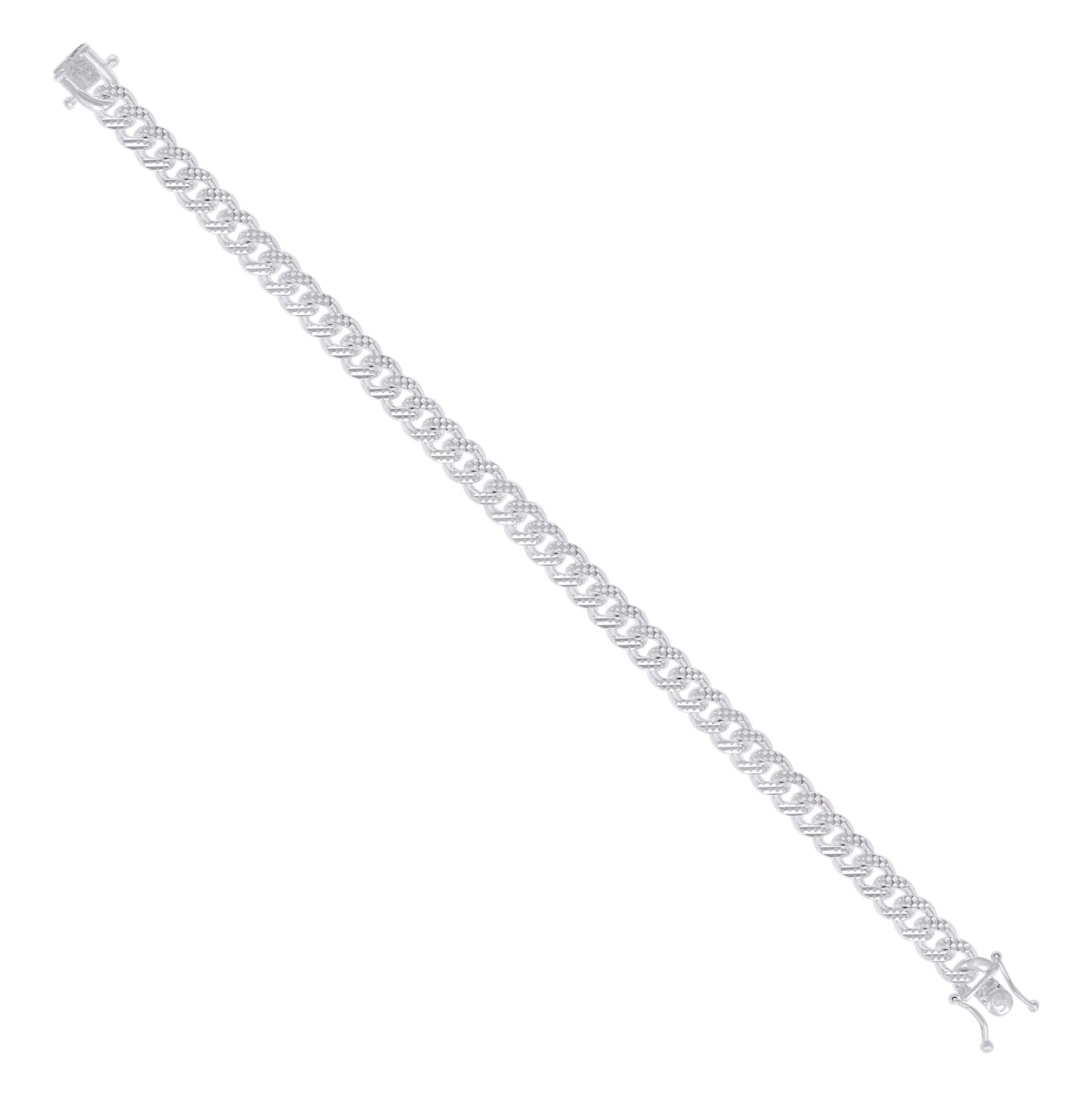 Sterling Silver Or Rhodium Plated Solid Miami Cuban Pyramid Chain