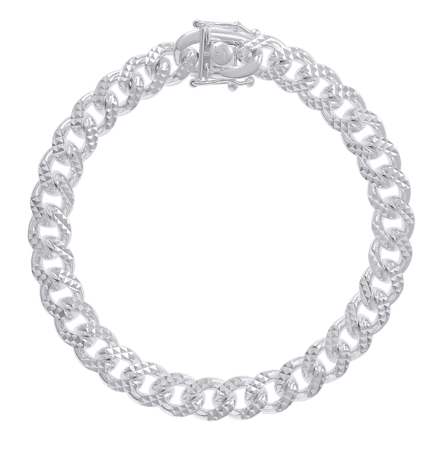 Sterling Silver Or Rhodium Plated Solid Miami Cuban Pyramid Chain