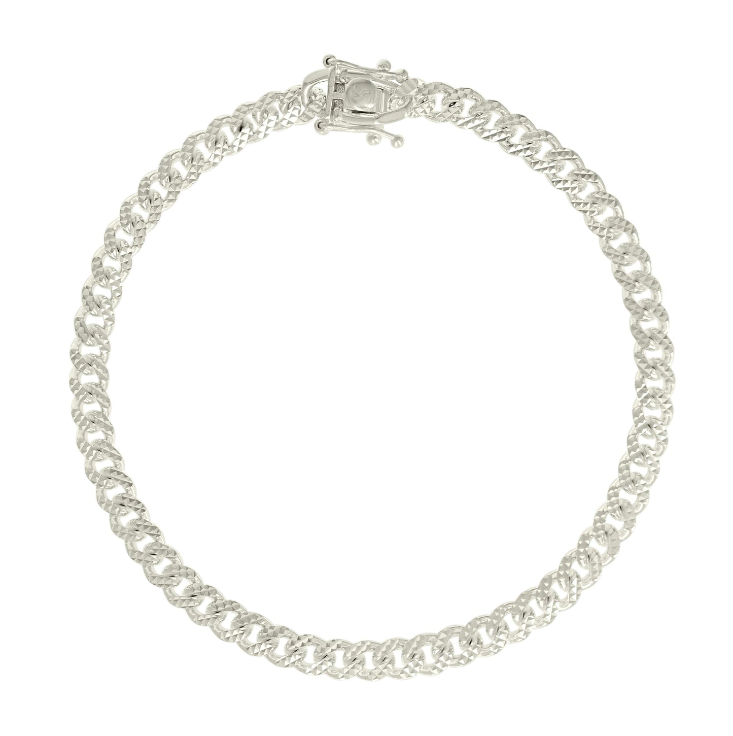 Sterling Silver Or Rhodium Plated Solid Miami Cuban Pyramid Chain