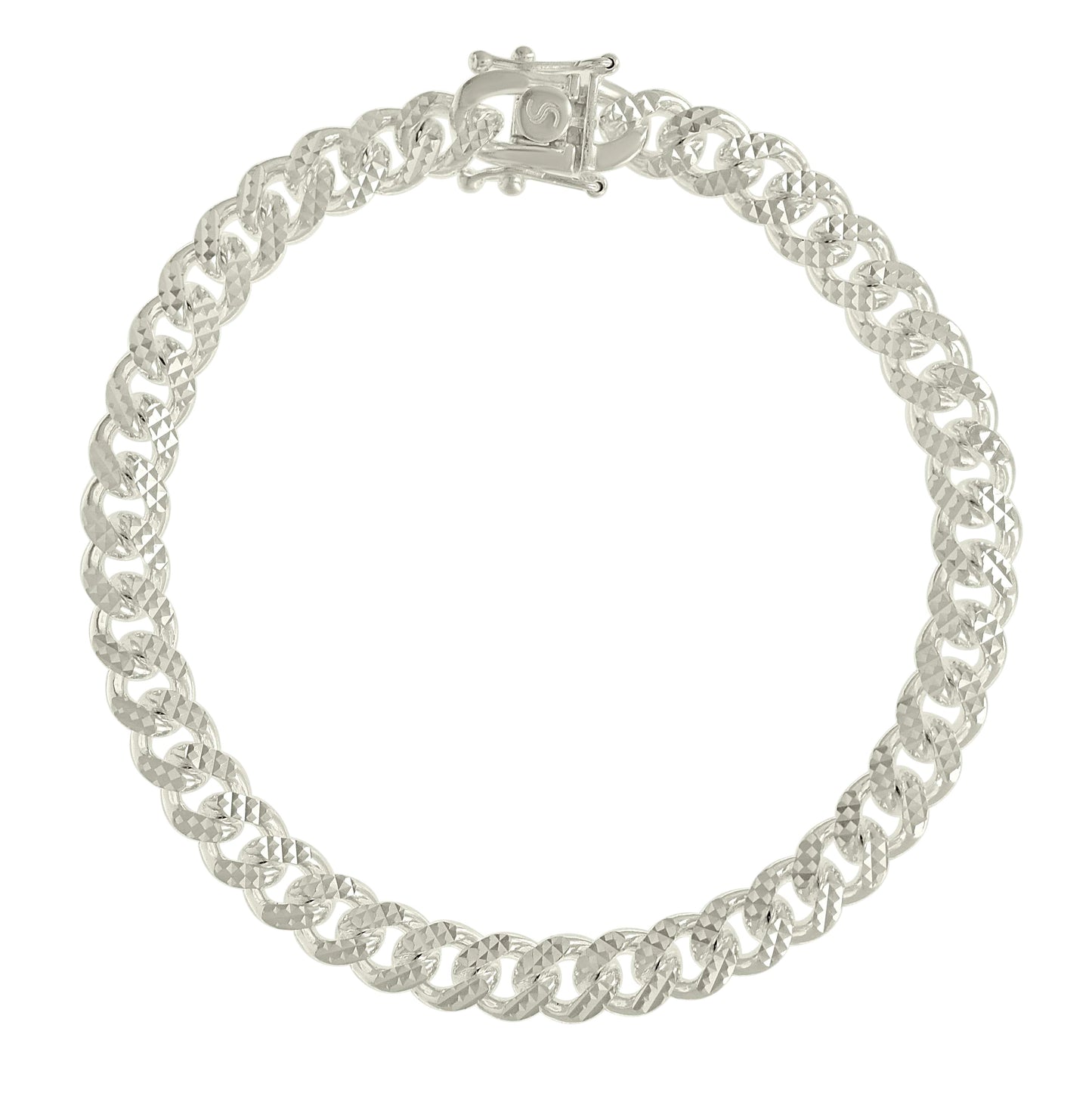 Sterling Silver Or Rhodium Plated Solid Miami Cuban Pyramid Chain