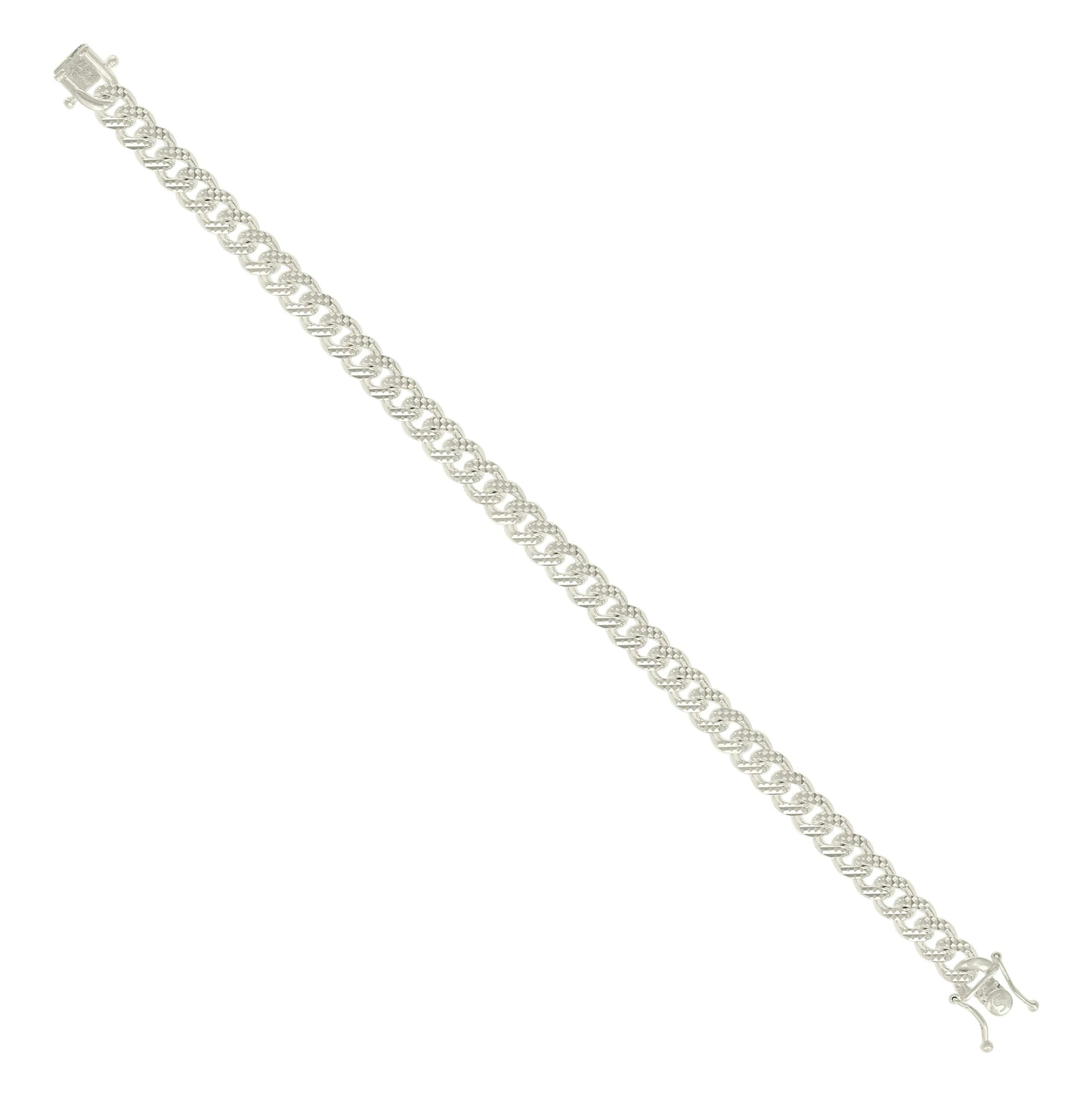 Sterling Silver Or Rhodium Plated Solid Miami Cuban Pyramid Chain