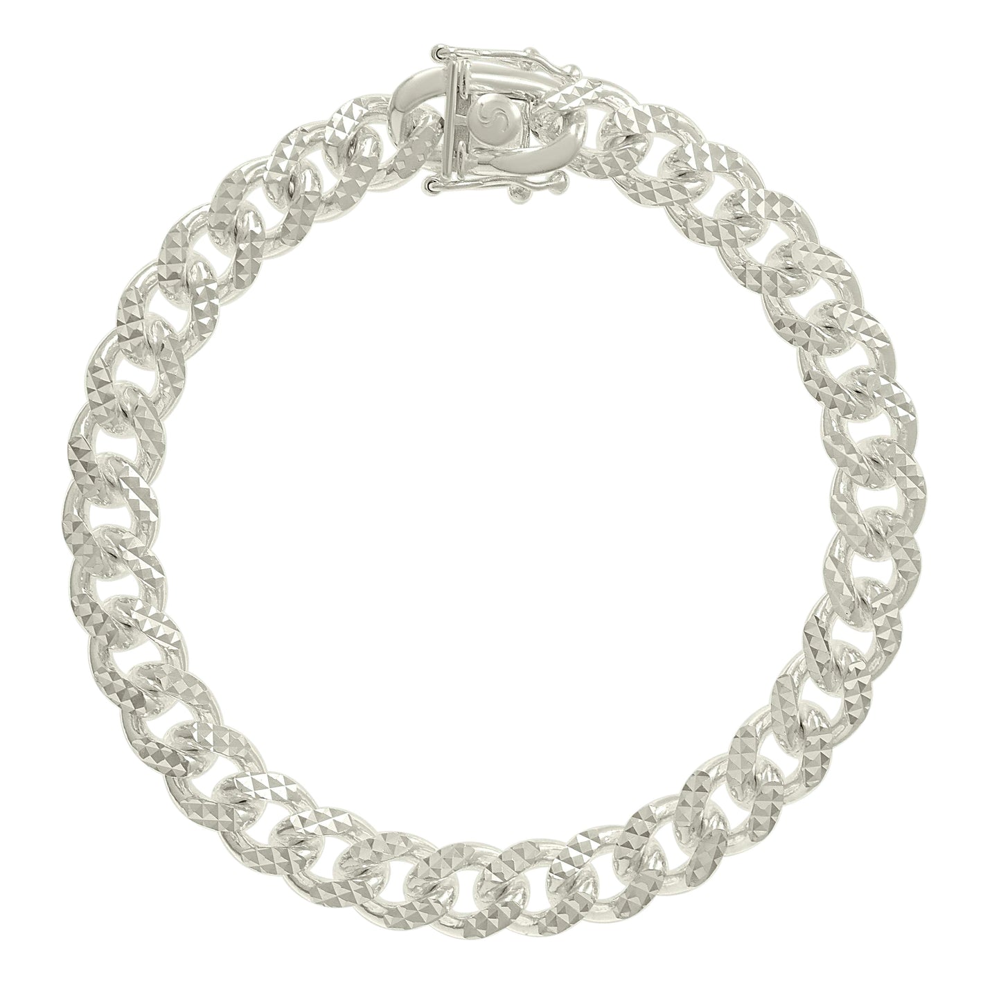 Sterling Silver Or Rhodium Plated Solid Miami Cuban Pyramid Chain