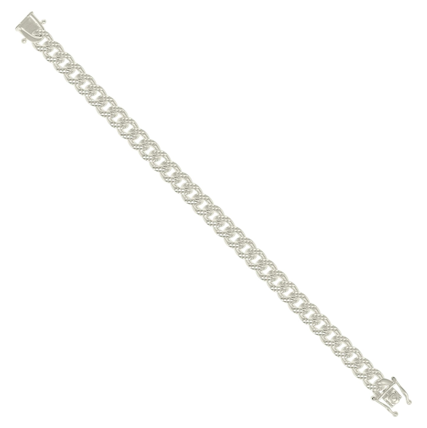 Sterling Silver Or Rhodium Plated Solid Miami Cuban Pyramid Chain