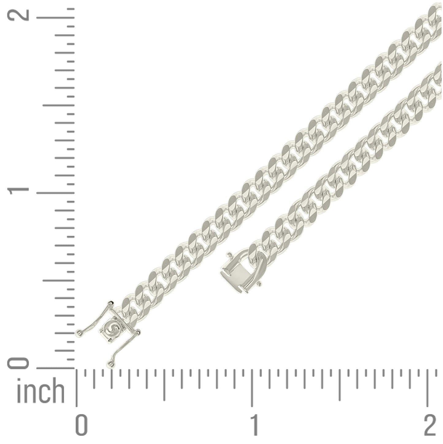 Sterling Silver Solid Miami Cuban Chain
