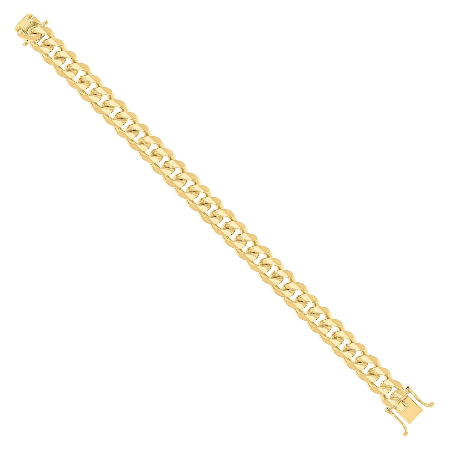 Sterling Silver Yellow-Tone Solid Miami Cuban Chain