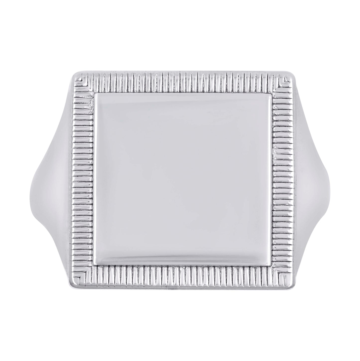 Sterling Silver Womens Square Statement Bridal Anniversary Wedding Engagement Band Ring