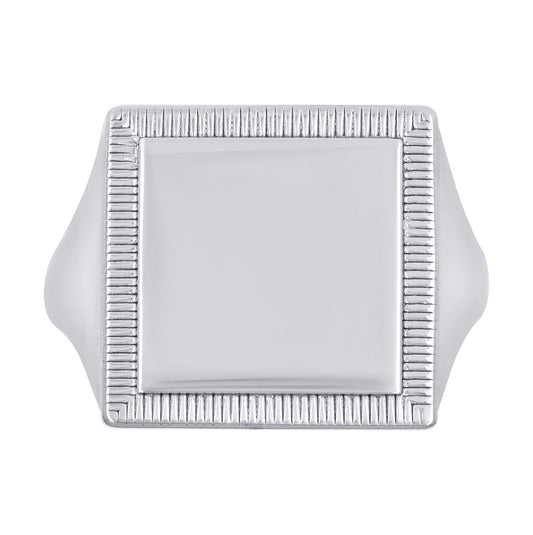 Sterling Silver Womens Square Statement Bridal Anniversary Wedding Engagement Band Ring