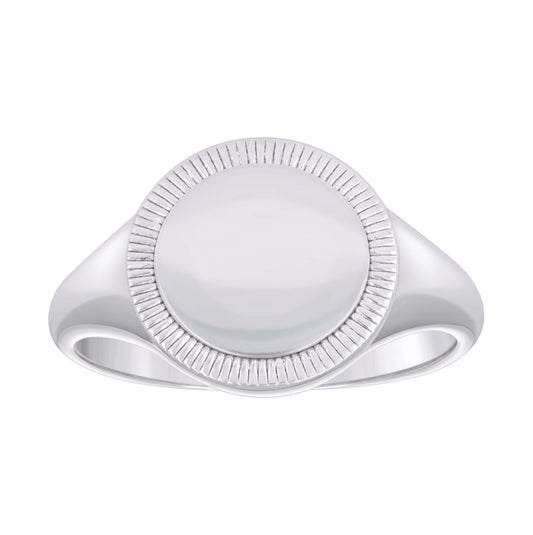 Sterling Silver Men's Signet Bridal Anniversary Wedding Engagement Band Ring