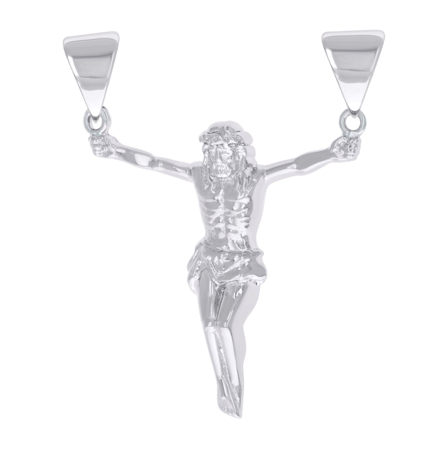 Sterling Silver Mens Jesus Religious Charm Pendant