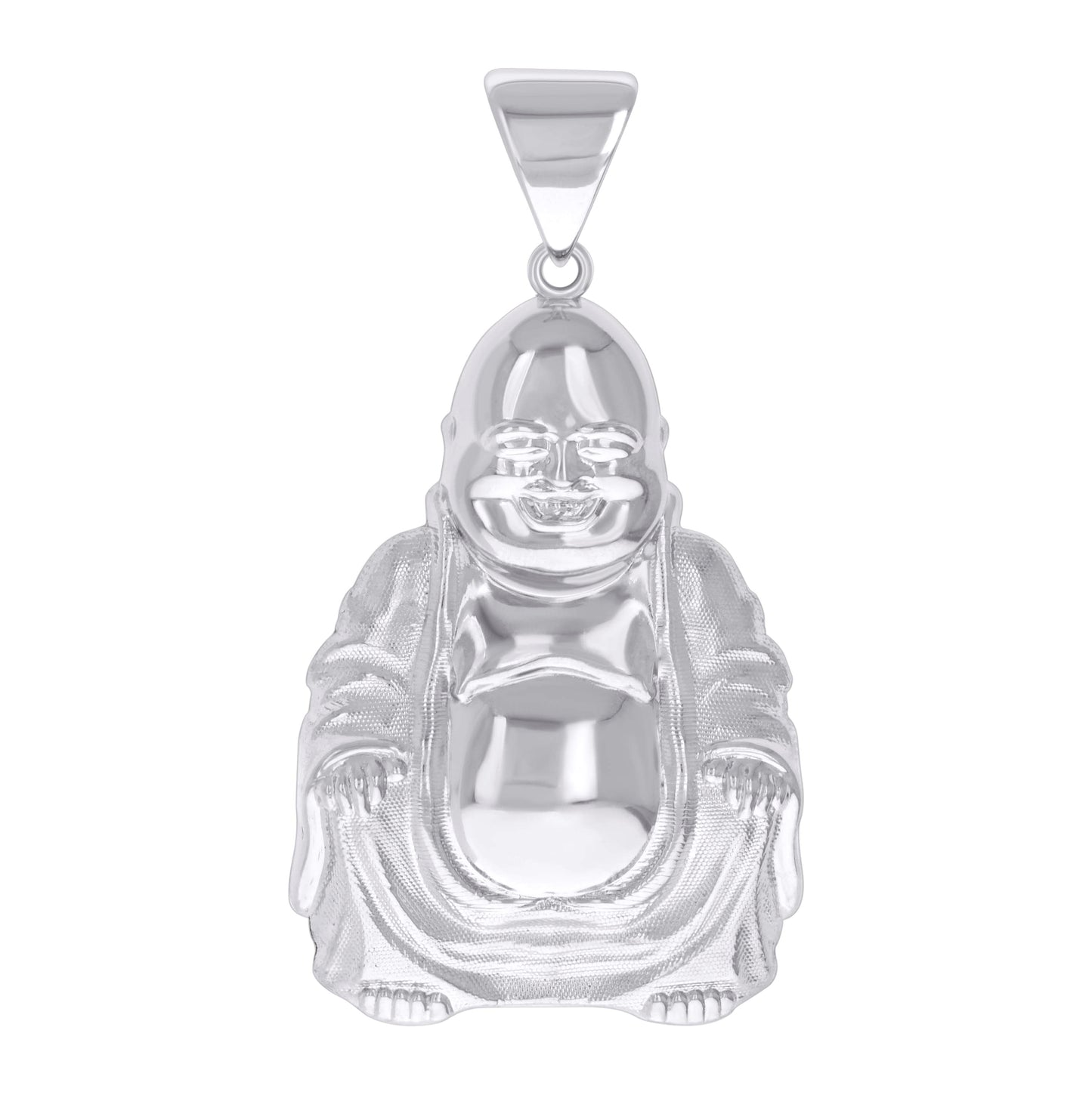 Sterling Silver Mens Buddha Religious Charm Pendant