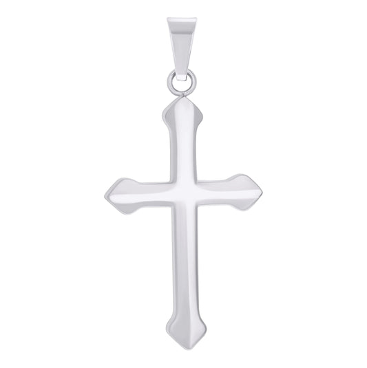 Stainless Steel Mens Cross Religious Charm Pendant